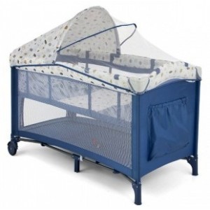 Cestovná postieľka Milly Mally Mirage Deluxe, Blue-white